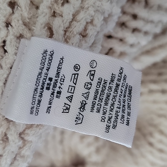 🆕 Free People Halo Pullover Sweater Sand Chunky Knit Size L - Picture 10 of 11